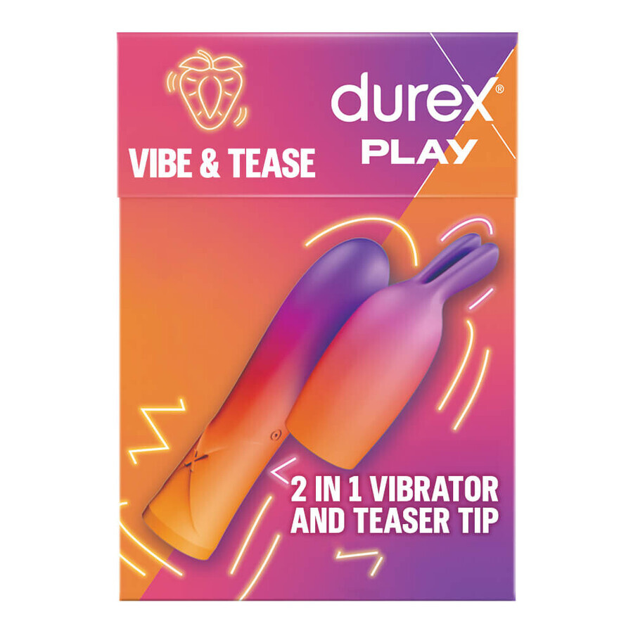 Durex Play Vibe &amp; Tease, vibratore 2 in 1 con punta stimolante