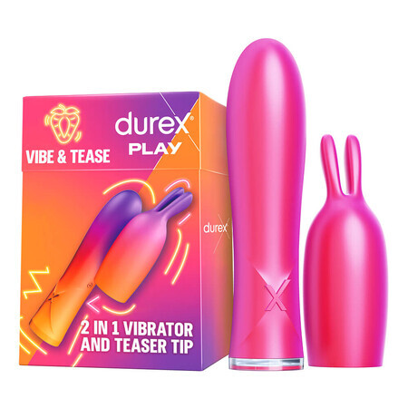 Durex Play Vibe &amp; Tease, vibratore 2 in 1 con punta stimolante