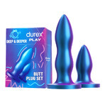 Durex Play Deep &amp; Deeper, juego de plugs anales, 2 piezas