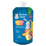 Gerber Junior Dessert in a Tube, Banana, Pear, Apple, Peach, No Added Sugar, After 1 Year, 110g