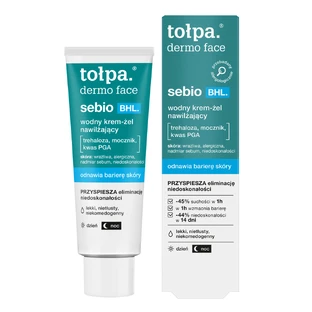 Tolpa Dermo Face Sebio BHL, feuchtigkeitsspendendes Creme-Gel auf Wasserbasis, 40 ml