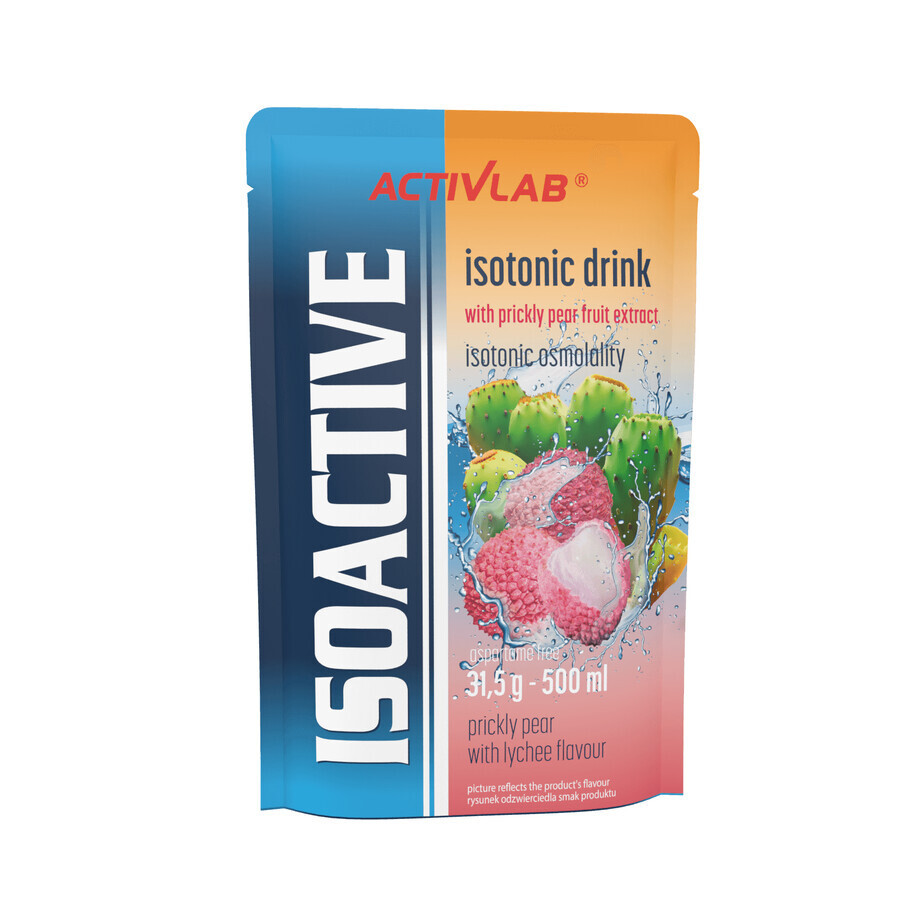 Activlab Isoactive, isotonisches Getränkekonzentrat, Kaktusfeige mit Lychee, 20 Sachets