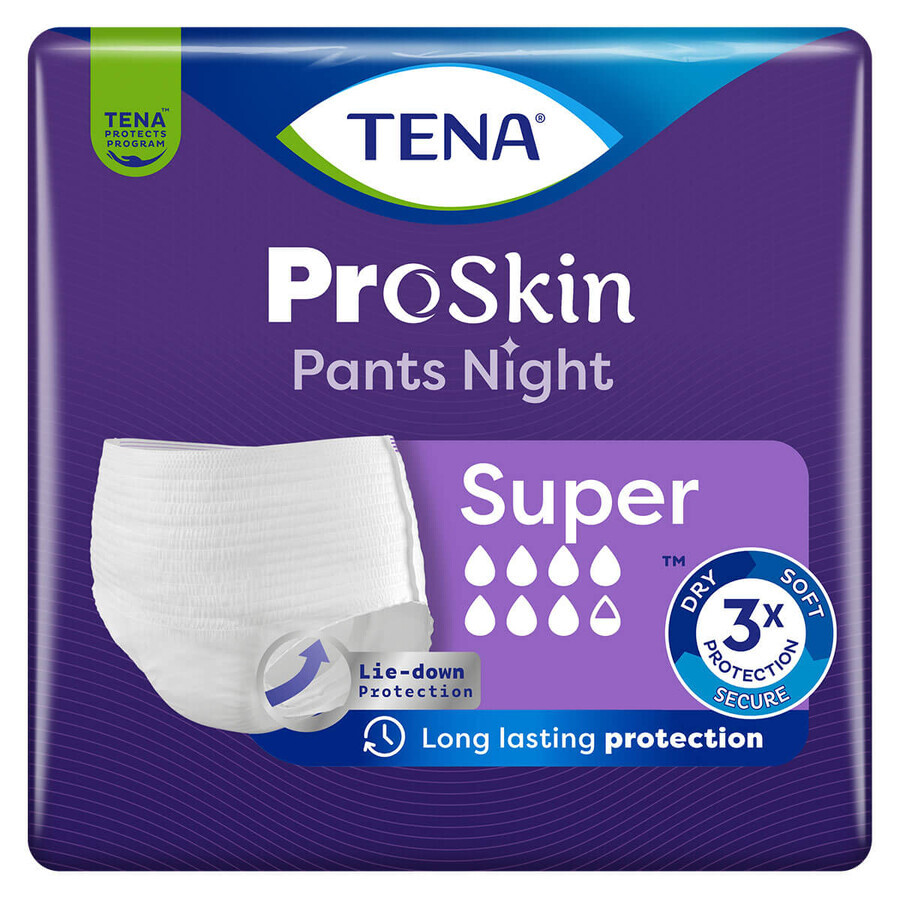 Tena Pants ProSkin Night, absorberende slips, maat M, 80-110 cm, Super, 10 stuks