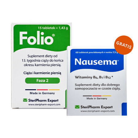 Folio Phase 2, 90 Tabletten + Nausema, 60 überzogene Tabletten kostenlos