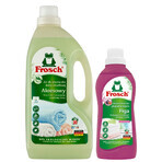 Set Frosch, gel lavant, aloe vera, 1.5 l + concentré adoucissant, figue, 750 ml