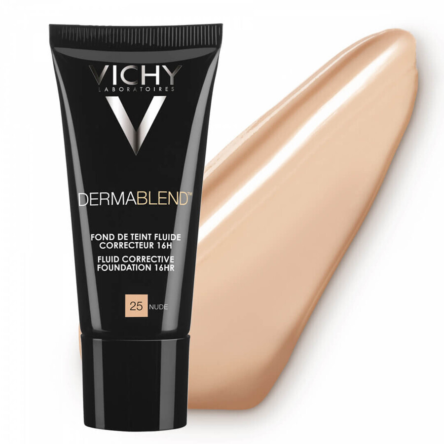 Vichy Dermablend, fluide correcteur longue durée, 25 Nude, SPF 28, 30 ml