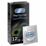 Durex Performa condoms with lubricant for prolonging intercourse, 12 pieces