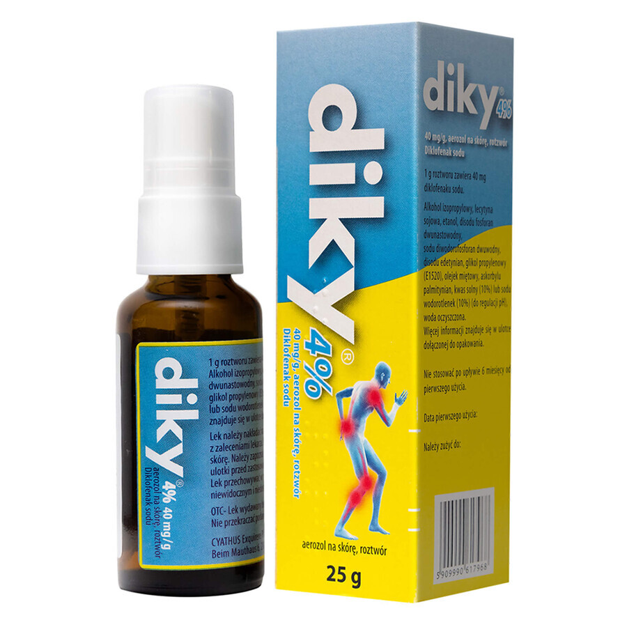 Diky 4%, Hautspray, 25 g