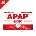 Apap Extra 500 mg + 65 mg, 10 film-coated tablets