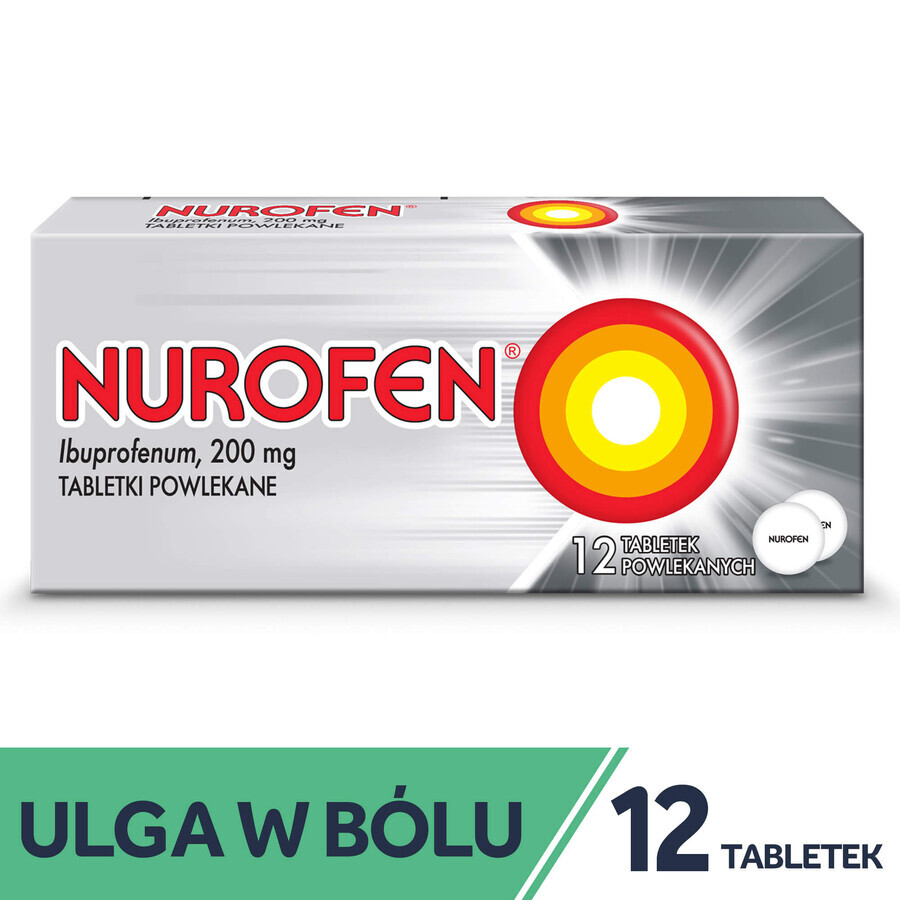 Nurofen 200 mg, 12 film-coated tablets