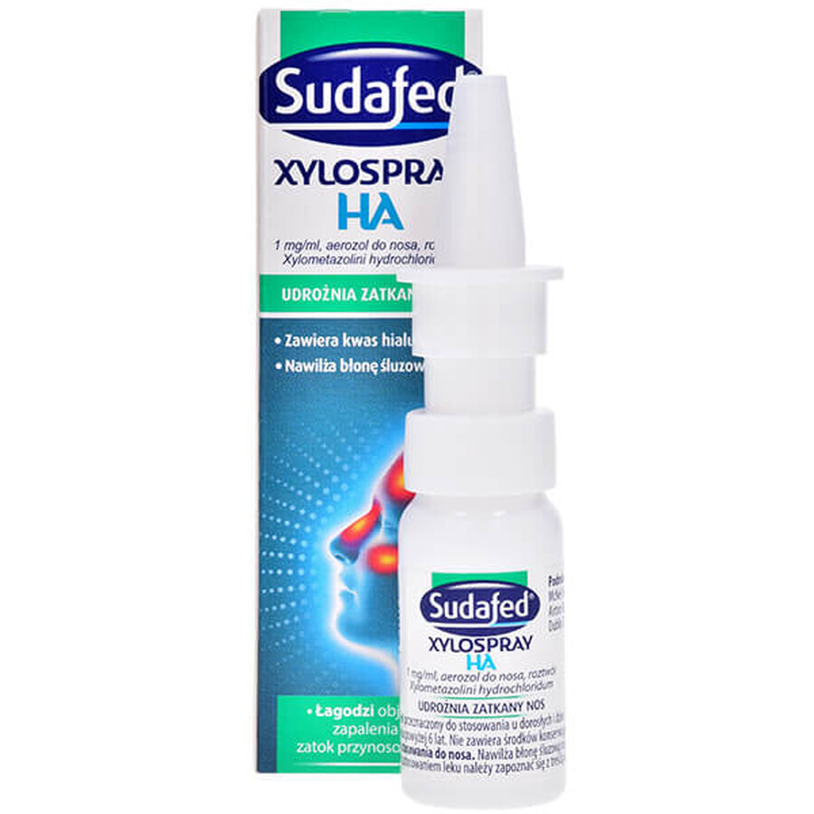 Sudafed XyloSpray HA 1 mg/ml, Nasenspray für Kinder ab 6 Jahren und Erwachsene, 10 ml