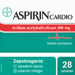 Aspirina Cardio 100 mg, 28 comprimidos recubiertos con película