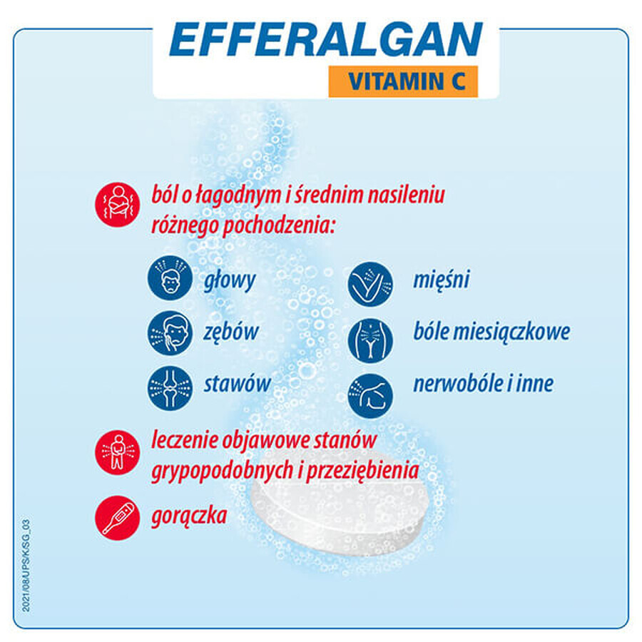 Efferalgan Vitamin C 330 mg + 200 mg, 20 Brausetabletten