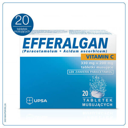 Efferalgan Vitamin C 330 mg + 200 mg, 20 Brausetabletten