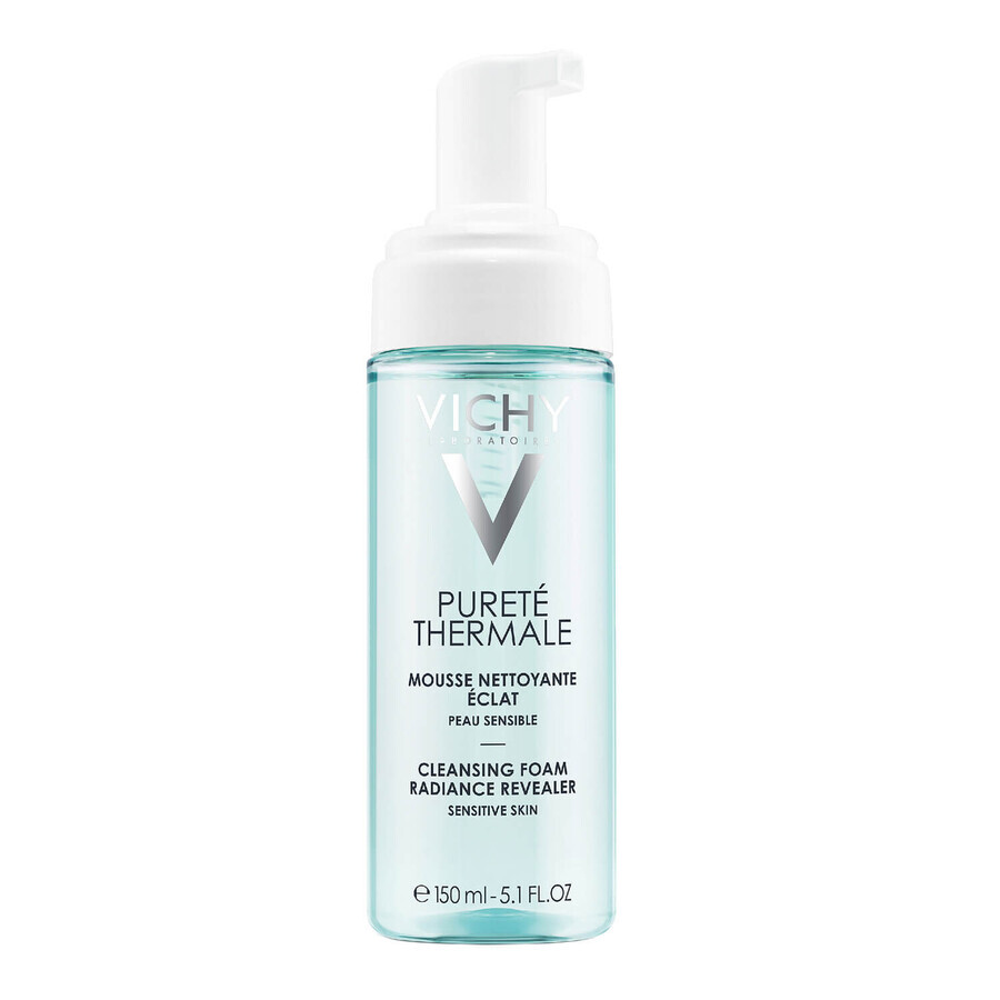 Vichy Purete Thermale, mousse nettoyante pour restaurer l'éclat de la peau, 150 ml