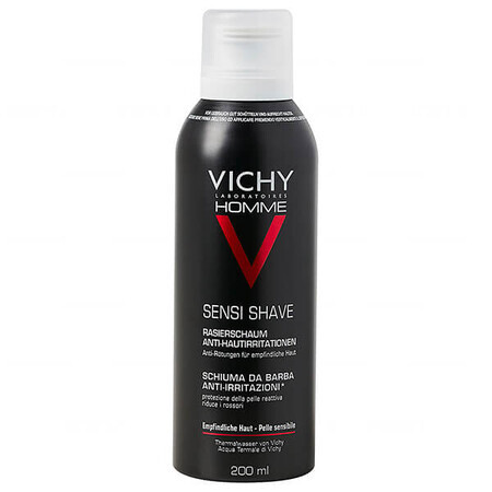 Vichy Homme Sensi Shave, sanfter, reizarmer Rasierschaum, 200 ml