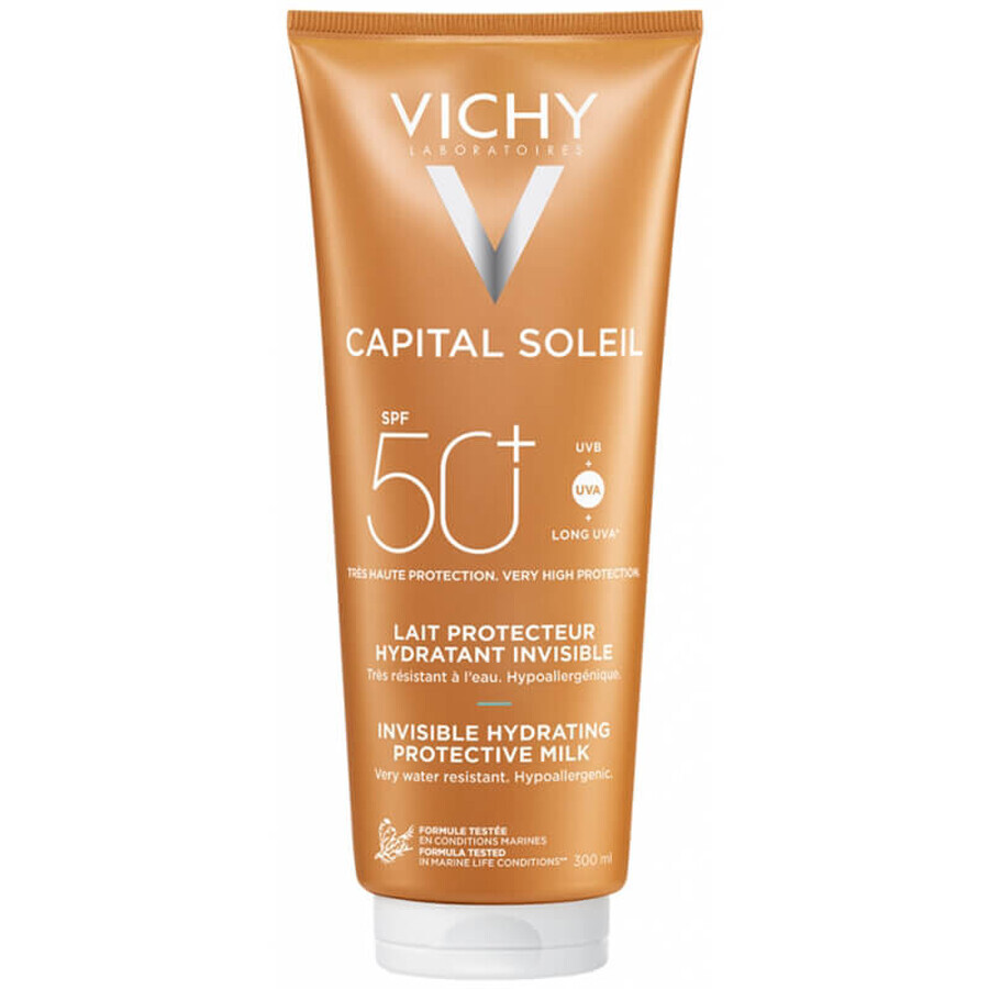 Vichy Capital Soleil, lait protecteur pour le visage et le corps, SPF 50+, 300 ml