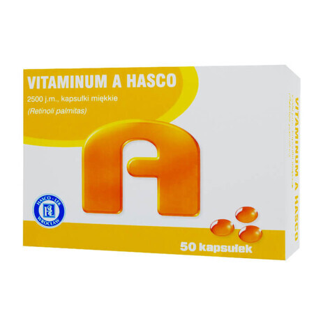 Vitaminum A Hasco 2500 IU, 50 capsules