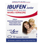 Ibufen Junior 200 mg, voor kinderen vanaf 6 jaar, 10 capsules