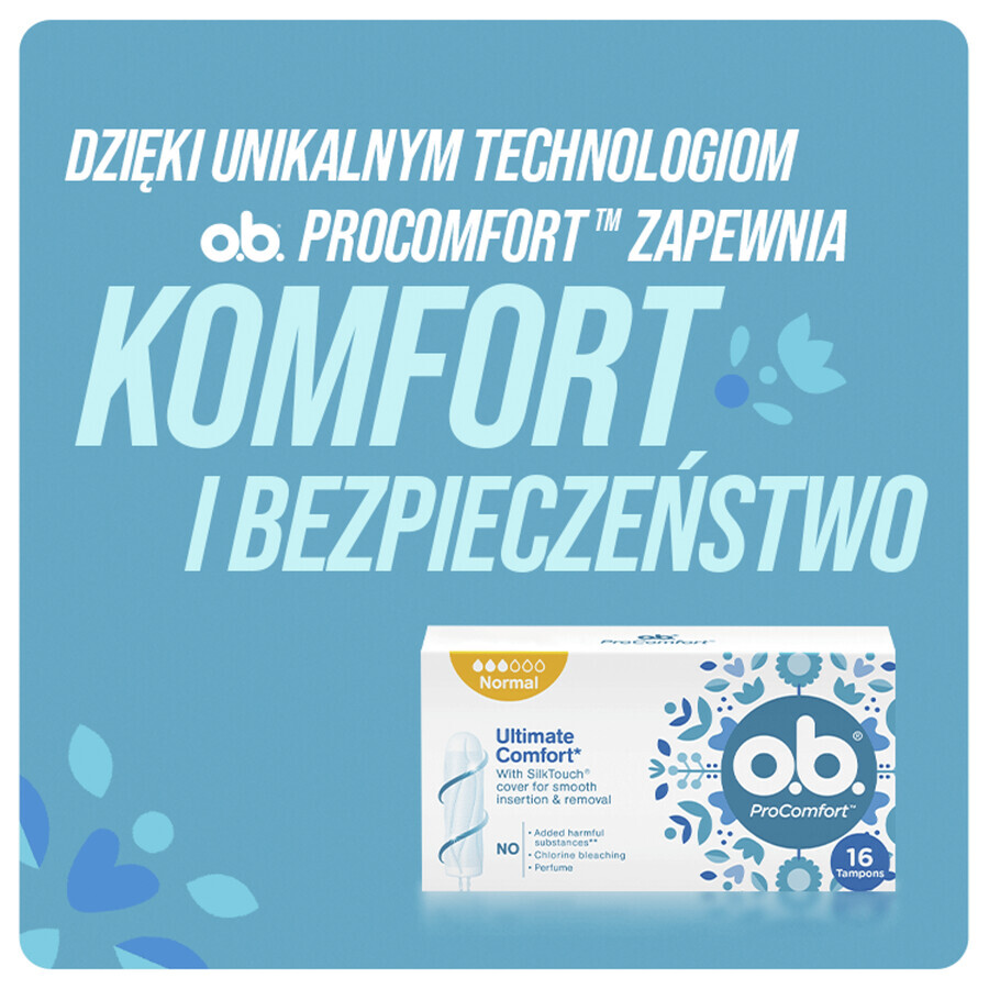 OB ProComfort, sanitary pads, Mini, 16 pcs