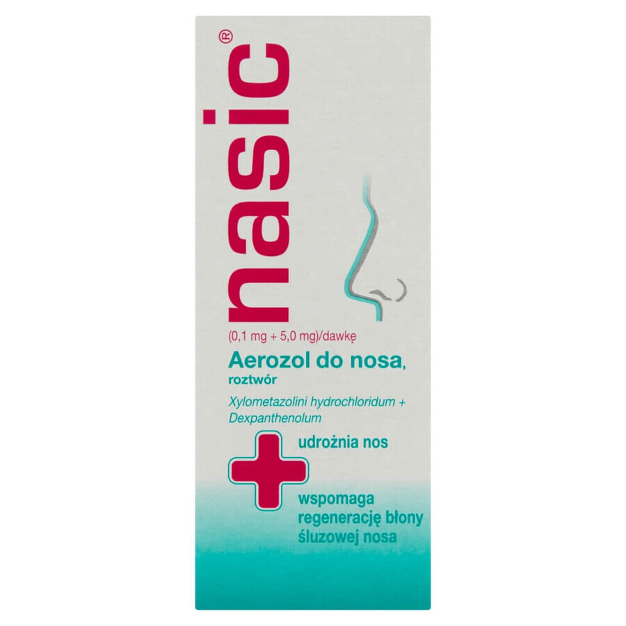 Nasic (0.1 mg + 5 mg)/dose, nasal spray, 10 ml