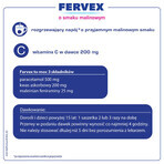 Fervex 500 mg + 200 mg + 25 mg, granules for oral solution, raspberry flavor, 8 sachets