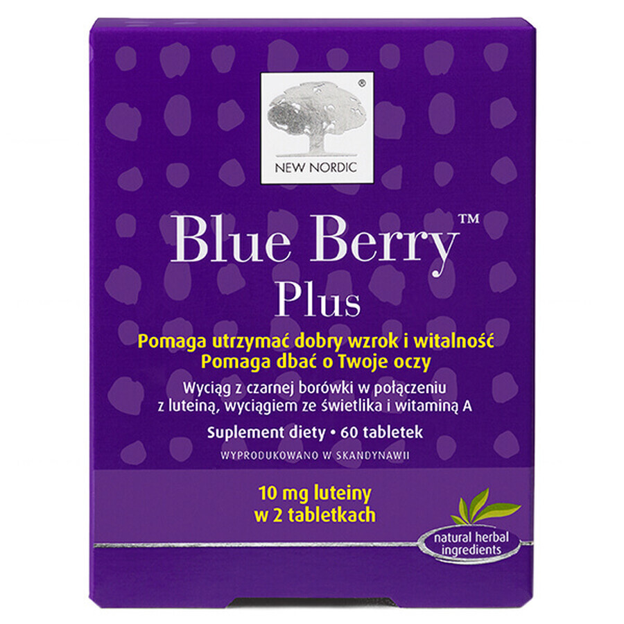 New Nordic Blue Berry Plus, 60 comprimate