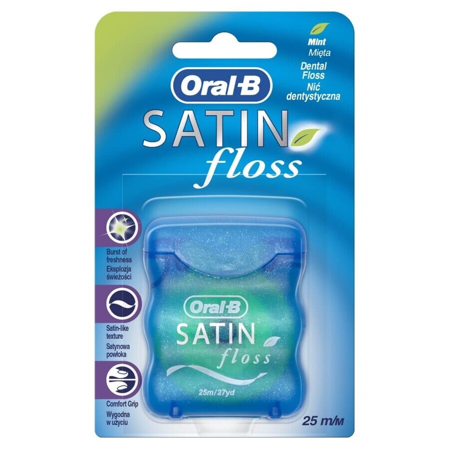 Oral-B Satin Floss, Zahnseide, Minze, 25 m