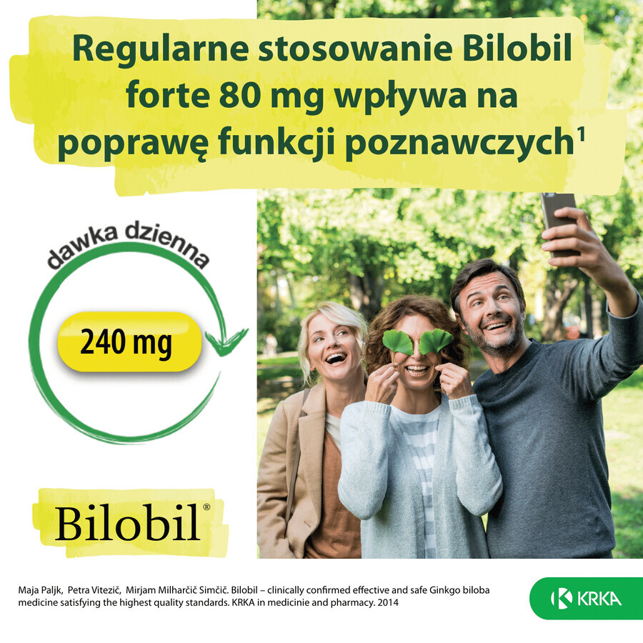 Bilobil Forte 80 mg, 60 cápsulas