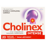 Cholinex Intense 2,5 mg + 1,2 mg, bramensmaak, 20 harde zuigtabletten