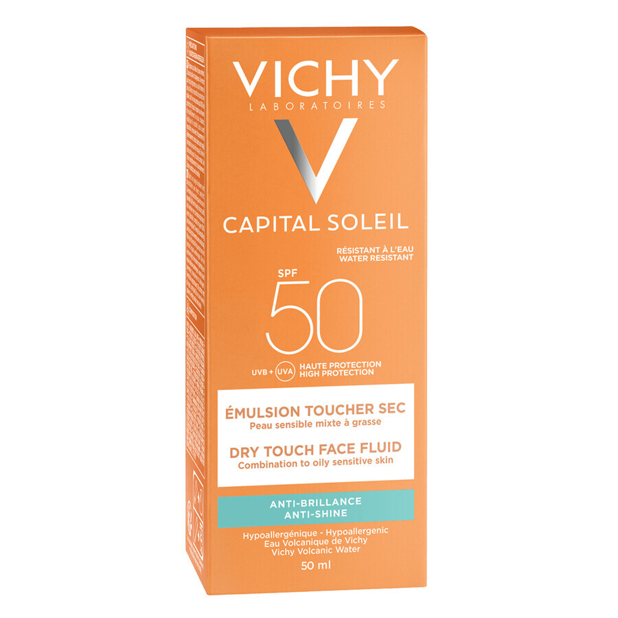 Vichy Capital Soleil, mattierende Gesichtscreme, SPF 50, 50 ml