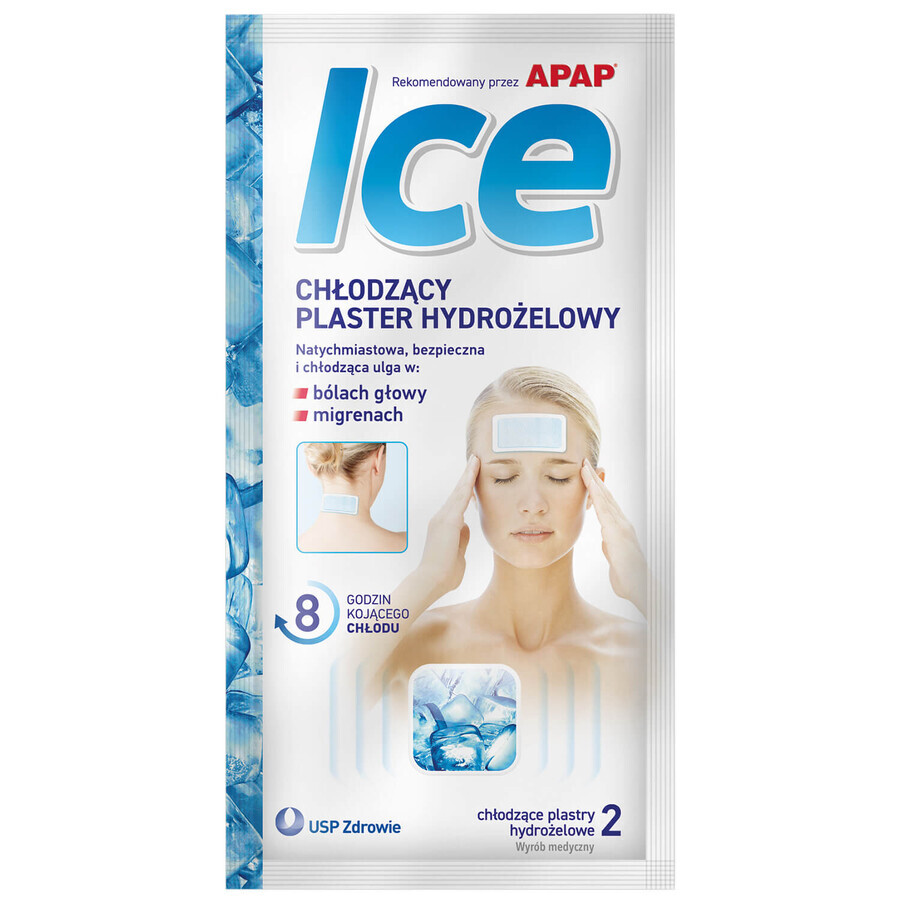 Apap Ice, kühlendes Hydrogelpflaster, 2 Stück.