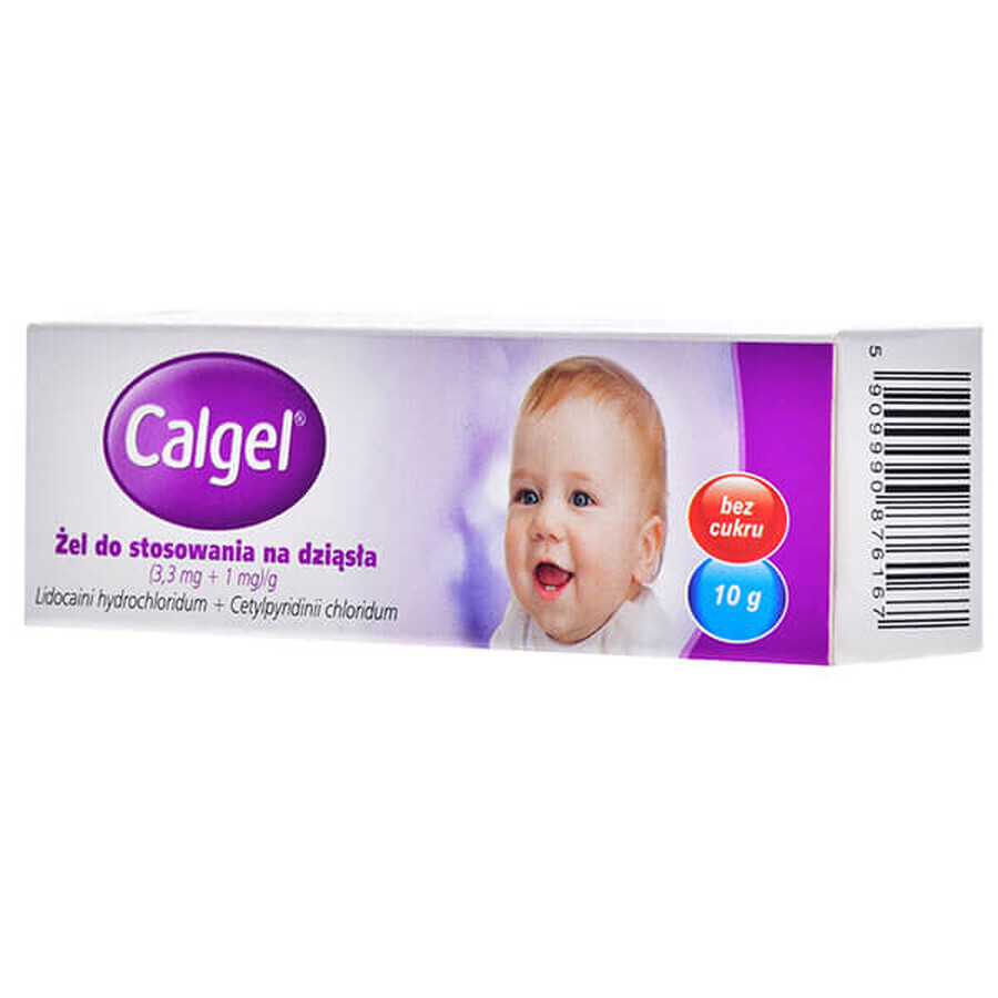 Calgel (3.3 mg + 1 mg )/g, Gel gum for children from 3 months, 10 g