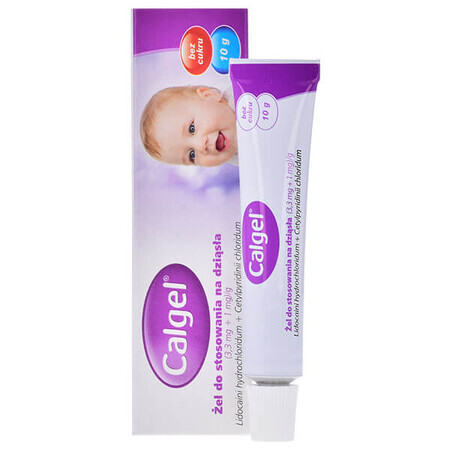 Calgel (3.3 mg + 1 mg )/g, Gel gum for children from 3 months, 10 g