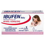 Ibufen Baby 60 mg, zetpillen vanaf 3 maanden, 5 eenheden