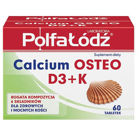 Laboratoria PolfaŁódź Osteo D3 + K, 60 Tabletten