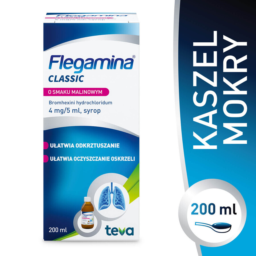 Flegamina Classic Himbeergeschmack 4 mg/ 5 ml, Sirup, 200 ml