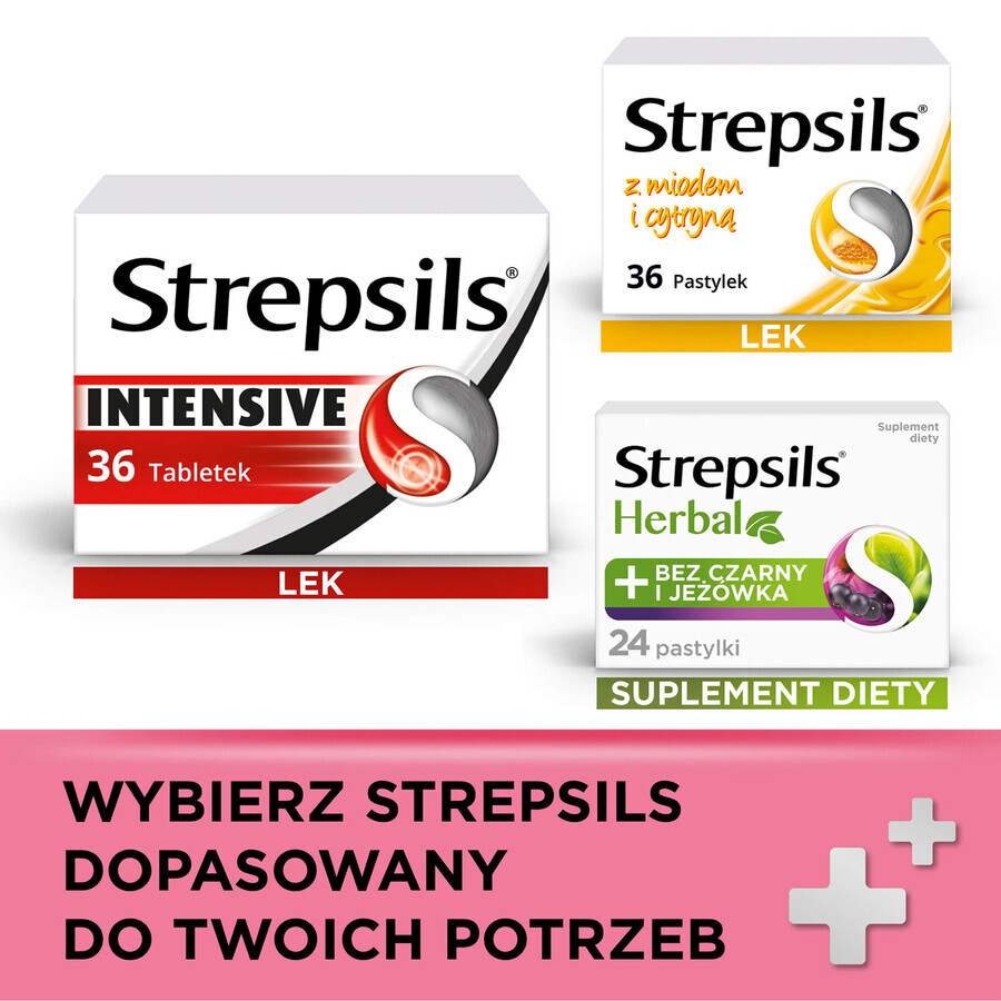 Strepsils Junior 1,2 mg + 0,6 mg, zuckerfrei, Erdbeergeschmack, 24 Lutschtabletten