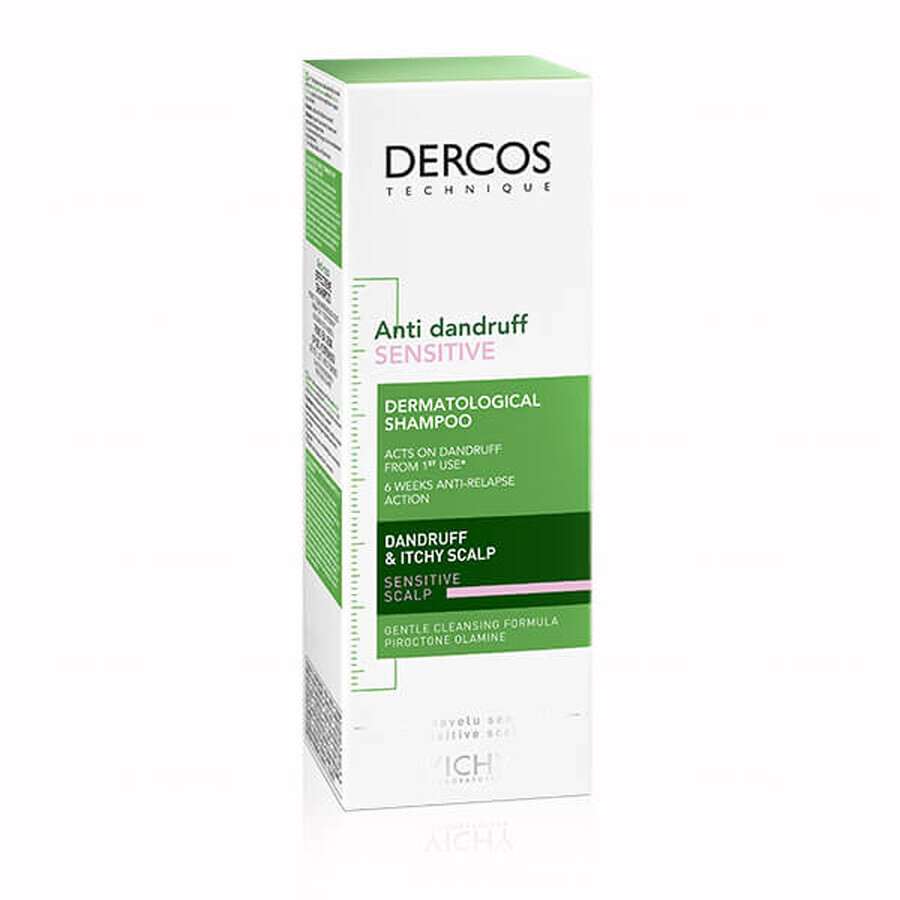 Vichy Dercos Sensitive, șampon anti-mătreață, piele sensibilă, 200 ml