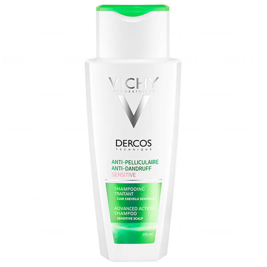 Vichy Dercos Sensitive, șampon anti-mătreață, piele sensibilă, 200 ml