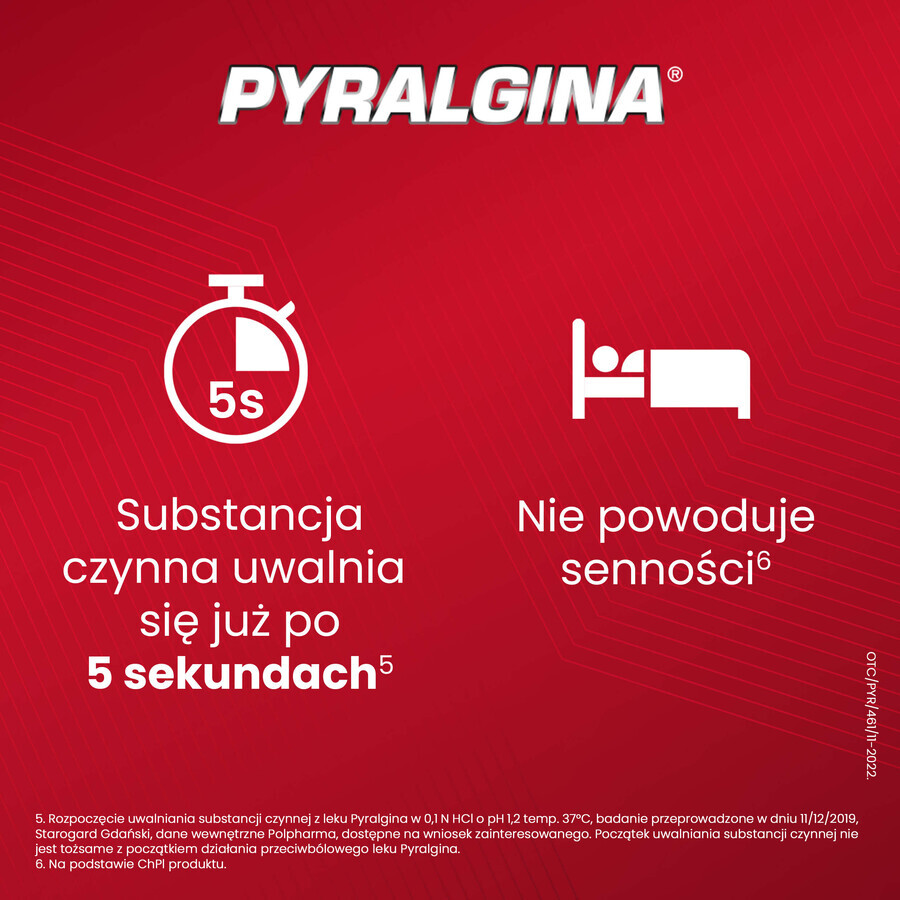 Pyralgina 500 mg, 6 comprimés