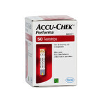 Accu-Chek Performa, tiras reactivas para glucómetro, 50 piezas