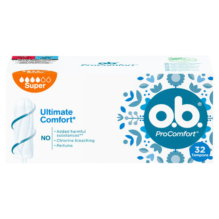 O.B. ProComfort, Hygienetampons, Super, 32 Stück