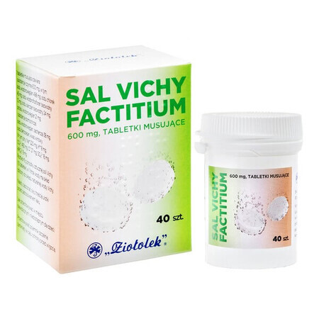 Sal Vichy factitium, 40 comprimate efervescente