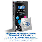 Durex Mutual Pleasure Lubricated Sex Condoms Ribbed and Piped 10 Pack