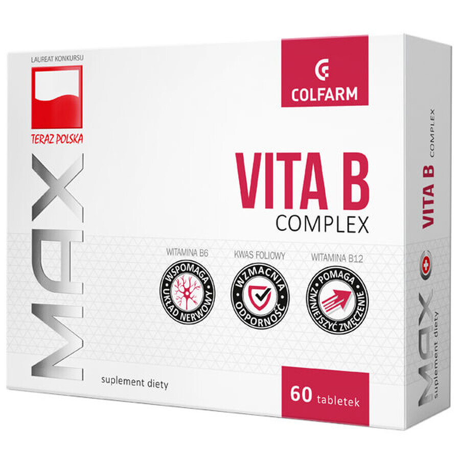 Max Vita B Complex, 60 compresse