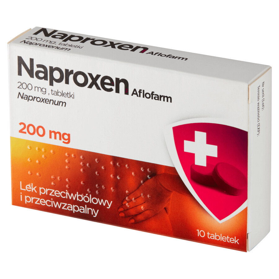 Naproxen Aflofarm 200 mg, 10 tabletten