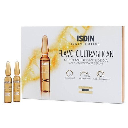Isdin Flavo-C Ultraglycan Antioxidans Fläschchen, 10 Fläschchen