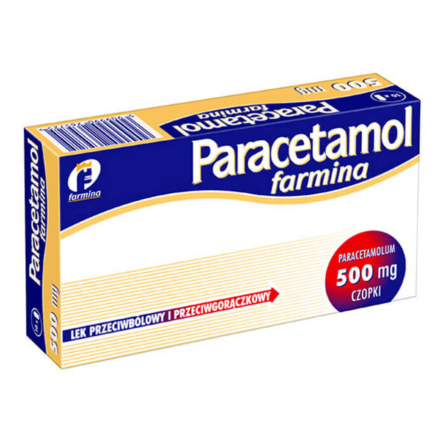 Paracetamol Farmina 500 mg, suppositories, 10 pieces