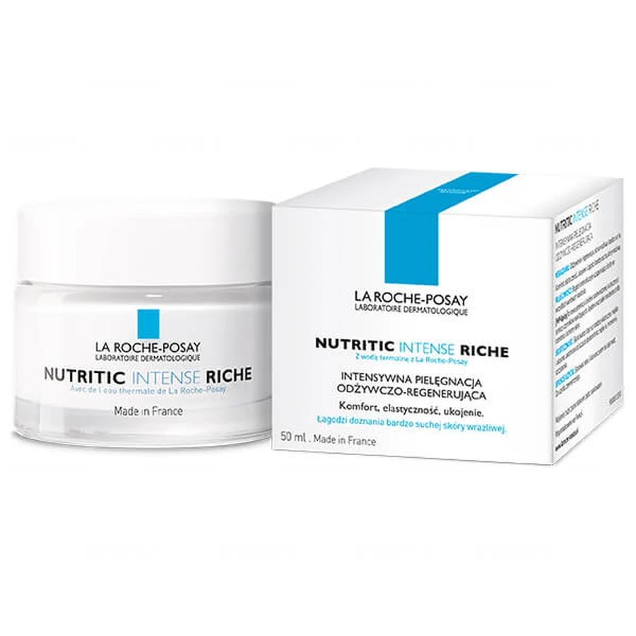 La Roche-Posay Nutritic Intense Riche, cuidado intensivo nutritivo y regenerador, 50 ml
